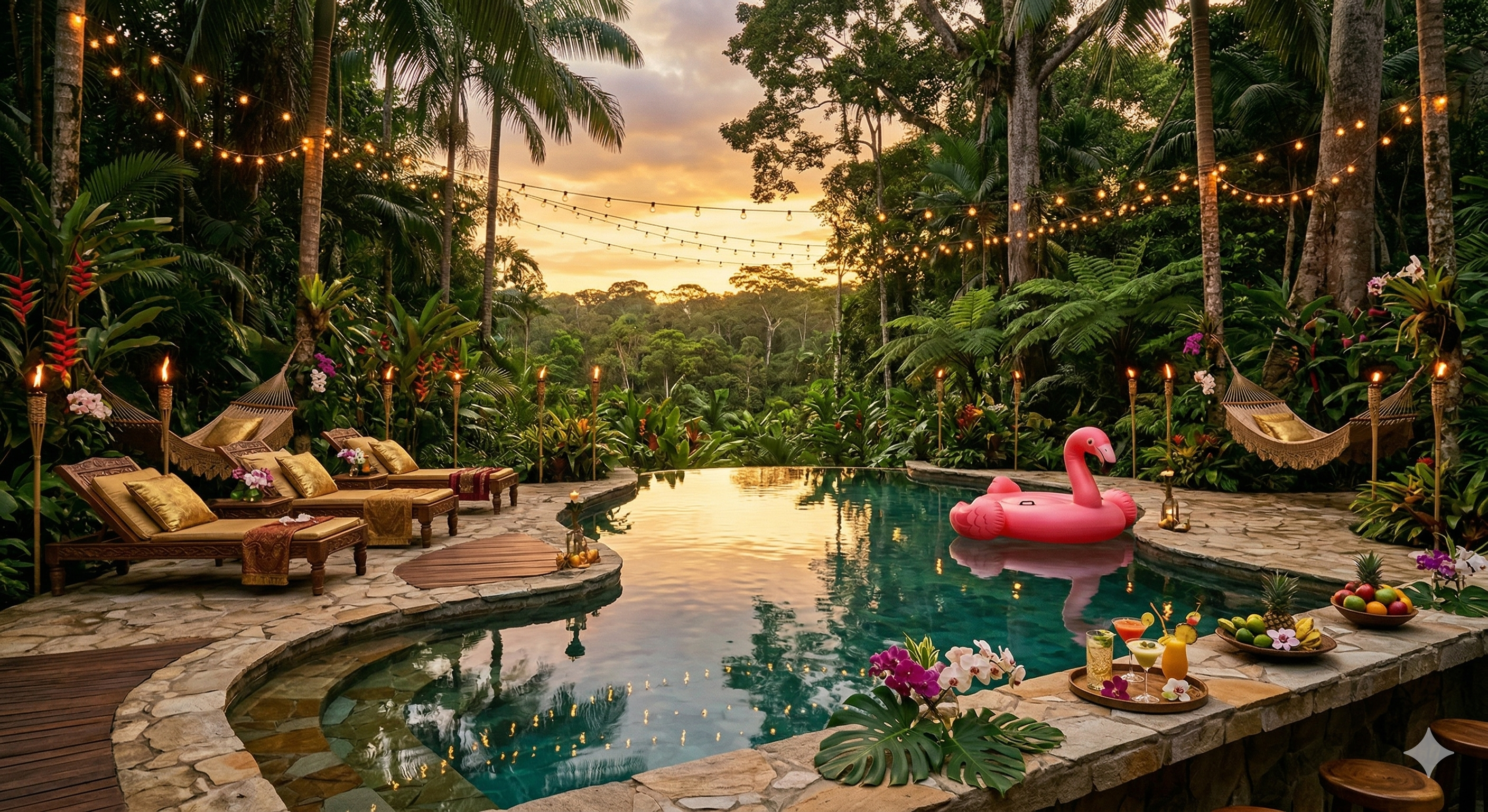 Piscina en la selva